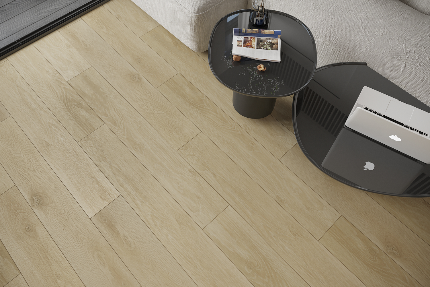 Кварцвиниловая плитка Art East замковая Art Tile Click Дуб Абердин 45-05-ATC 1220×180×4 фото в интерьере